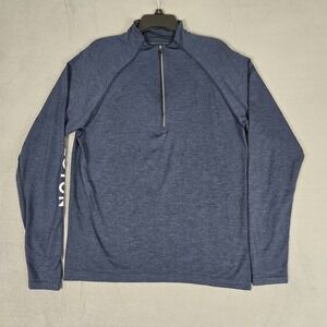 Lululemon Peloton Sweater Mens XL Blue Quarter Zip Pullover Running Athletic